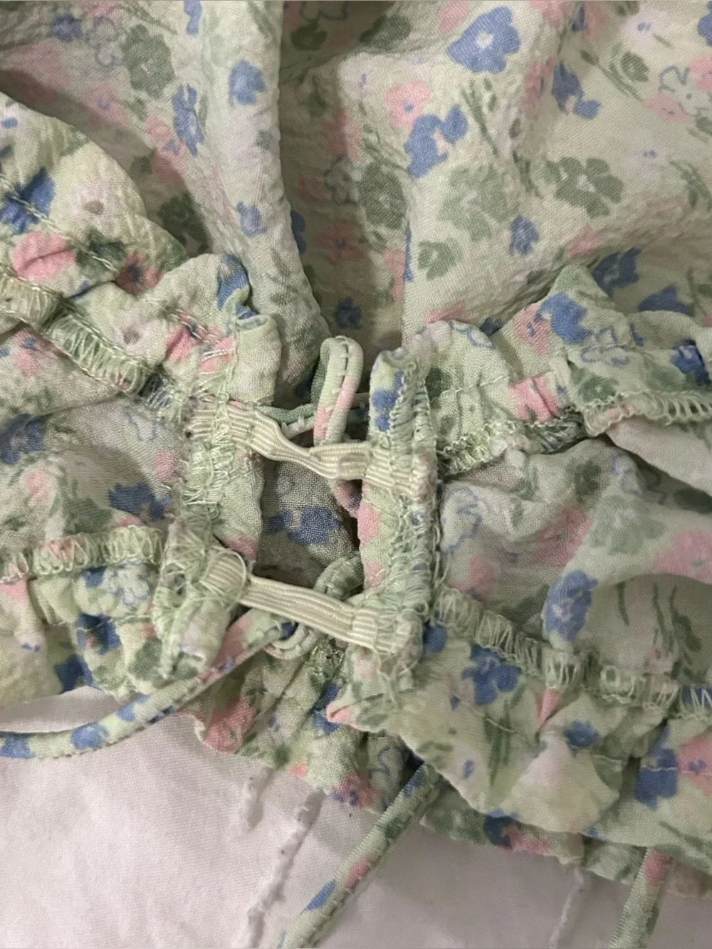 H&M Women’s Puff Sleeve Cottagecore Peplum Fairy Girlhoodcore Cropped Blouse S
